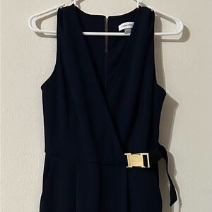 Calvin Klein Navy Jumpsuit with Buckle Detail